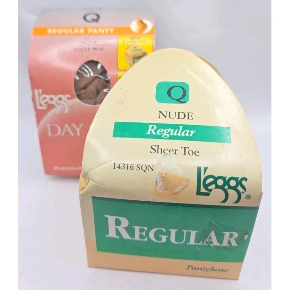 L'eggs Day Sheer Pantyhose Regular Panty Sheer Toe Nude Q 14316 100% Nylon